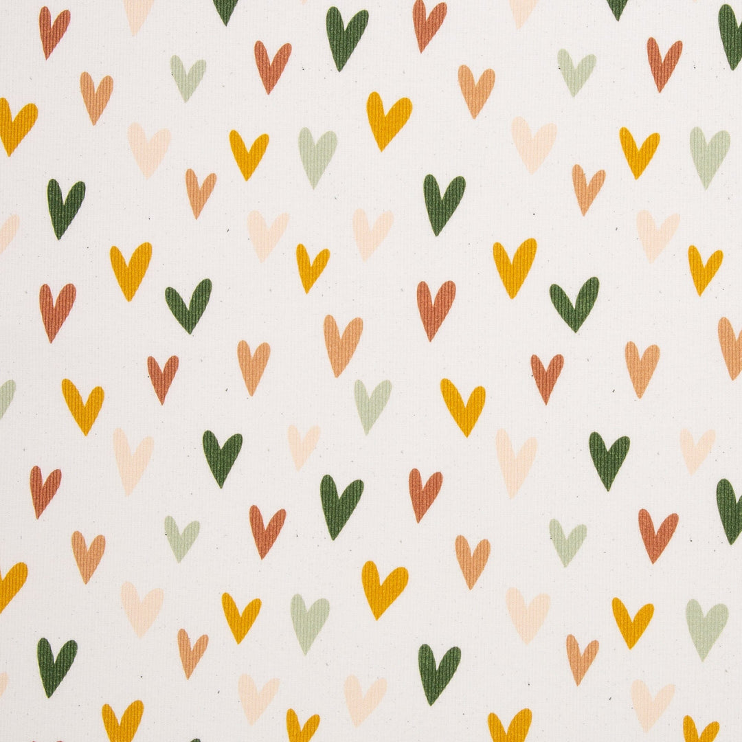 Rib-Jersey Hearts Naturmix Swafing 