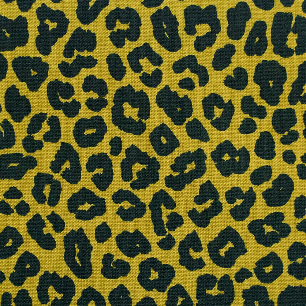 Baumwollwebware Leoni - Leo Senf Petrol Fadenwunsch 