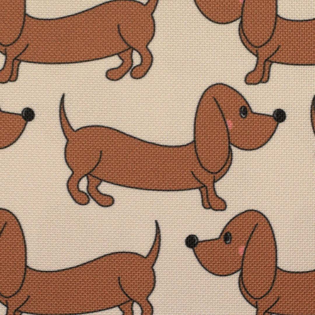 Oxfordgewebe wasserabweisend - Dackel Beige | Cherry Picking Fadenwunsch 