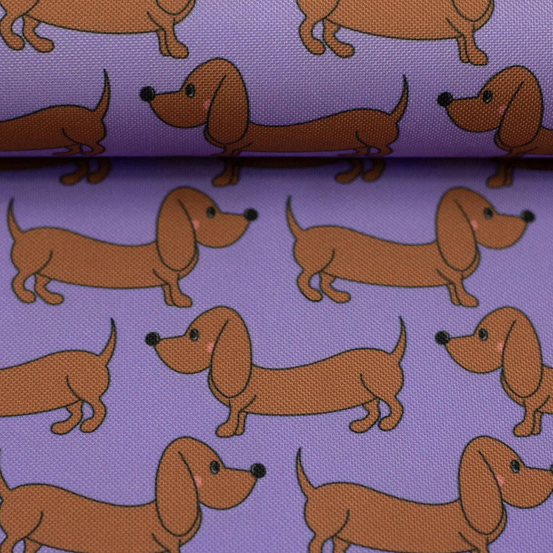 Oxfordgewebe wasserabweisend - Dackel Flieder | Cherry Picking Fadenwunsch 