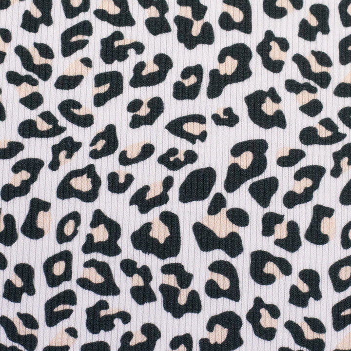 Rib-Jersey Leoprint Naturweiß Swafing 