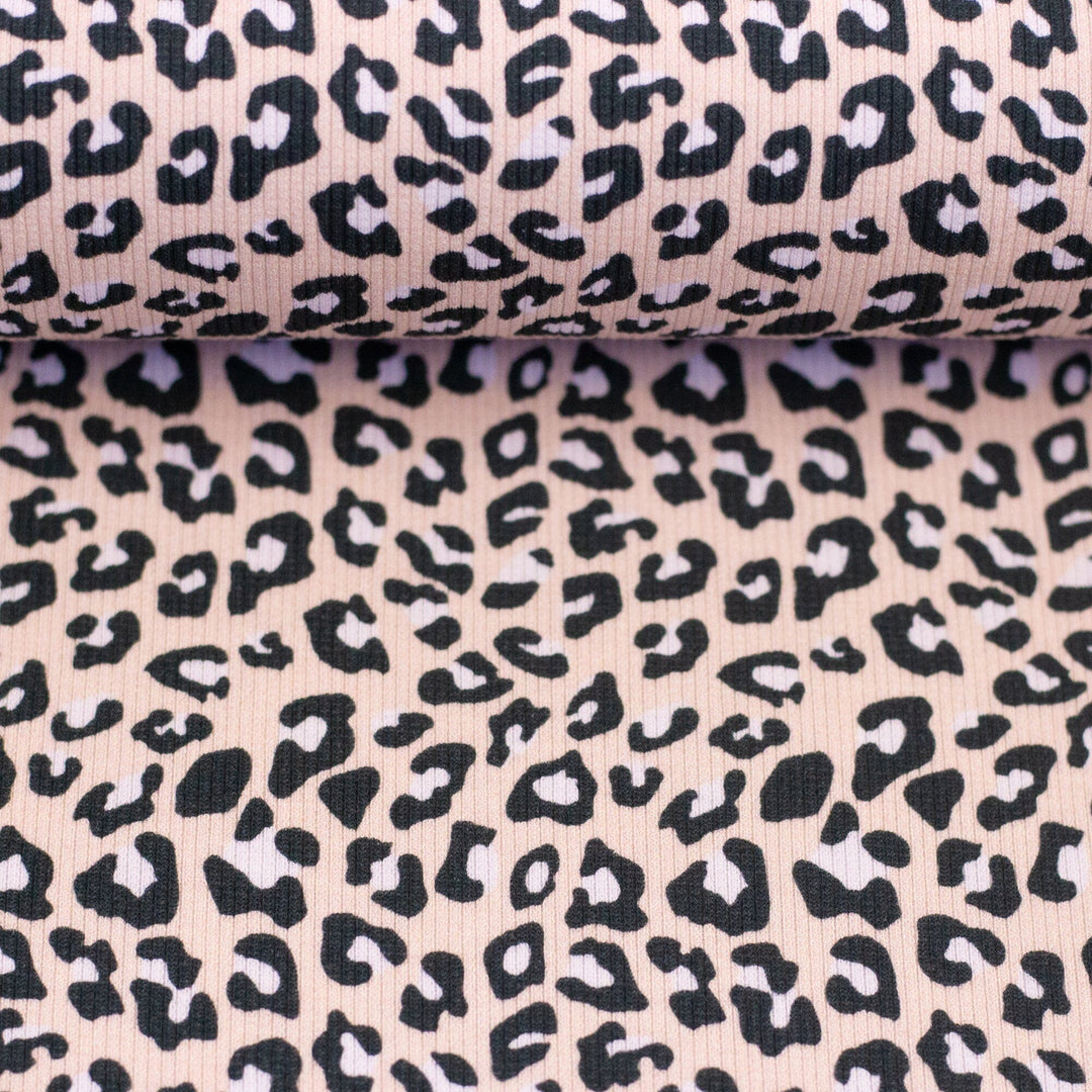 Rib-Jersey Leoprint Beige Swafing 