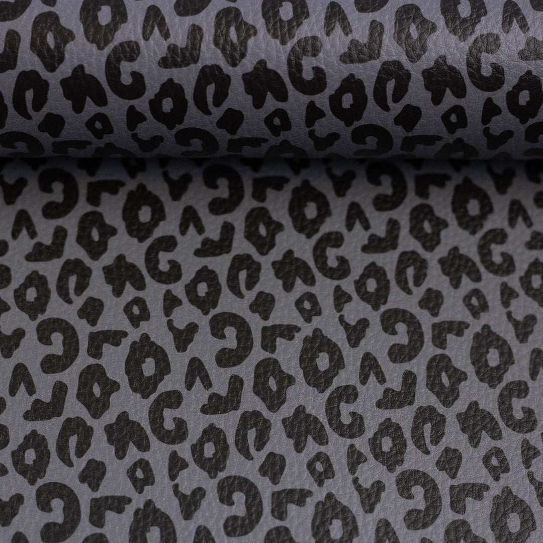 Kunstleder | Kunstleder Leo | Midnight Shadow Swafing 