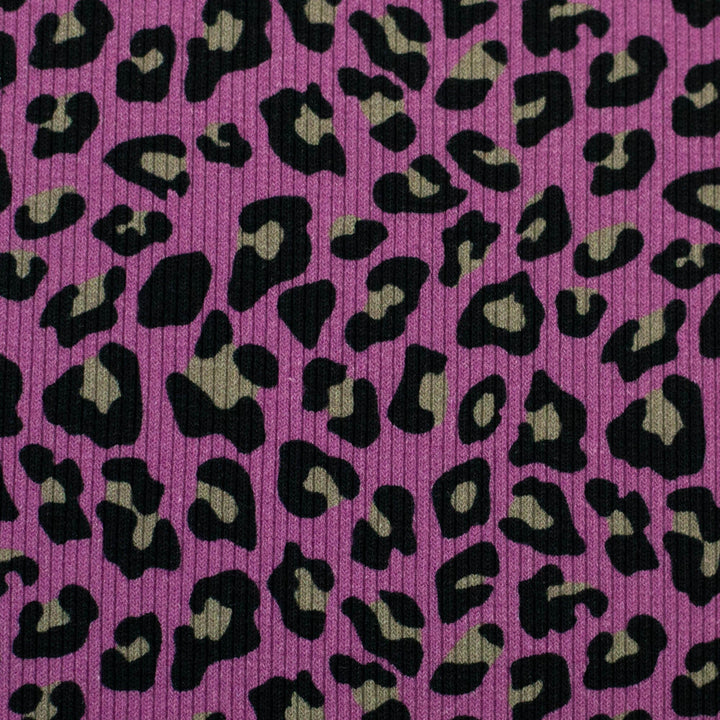 Rib-Jersey Leoprint Beere Swafing 