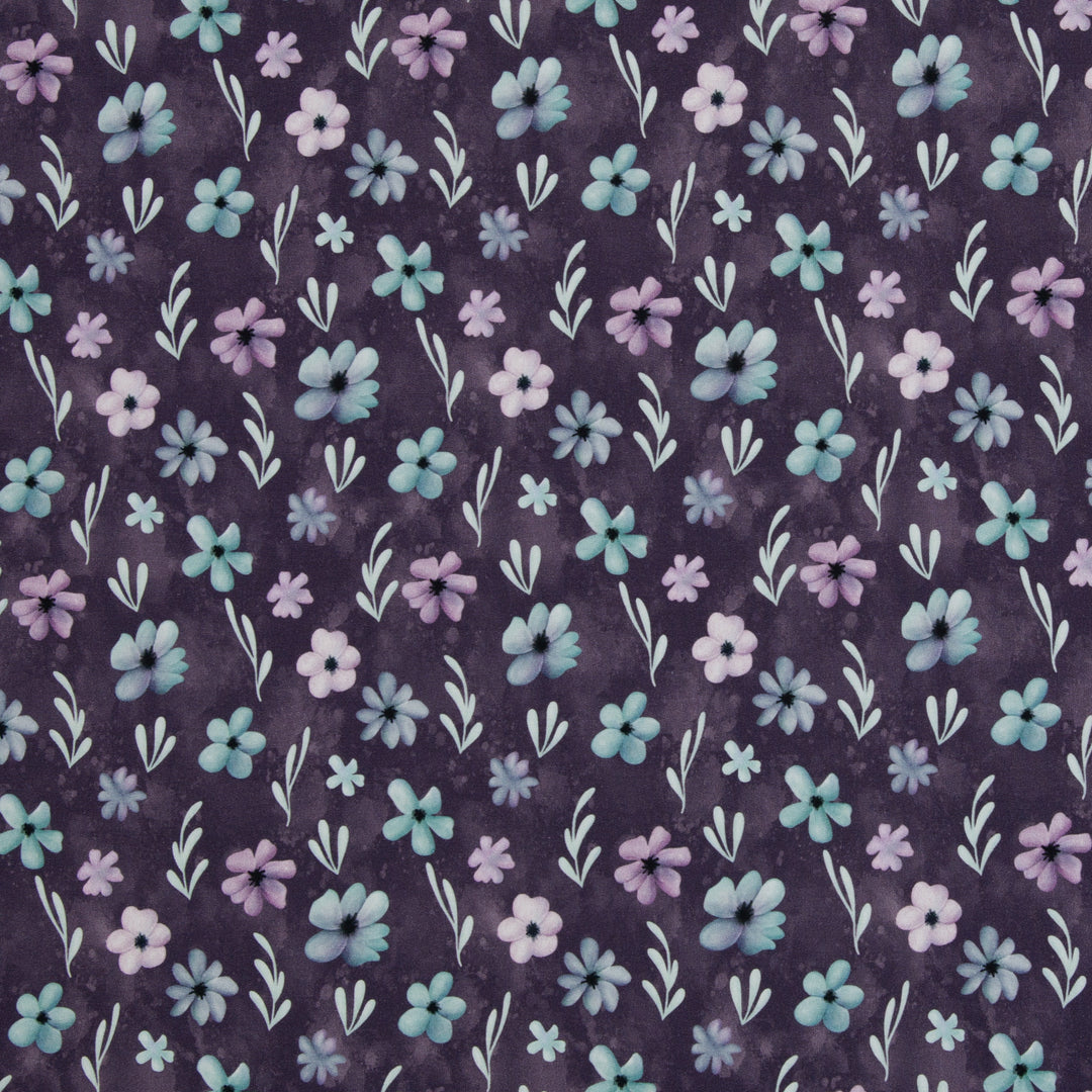 Modal Jersey „Velvet Bloom – Lila“
