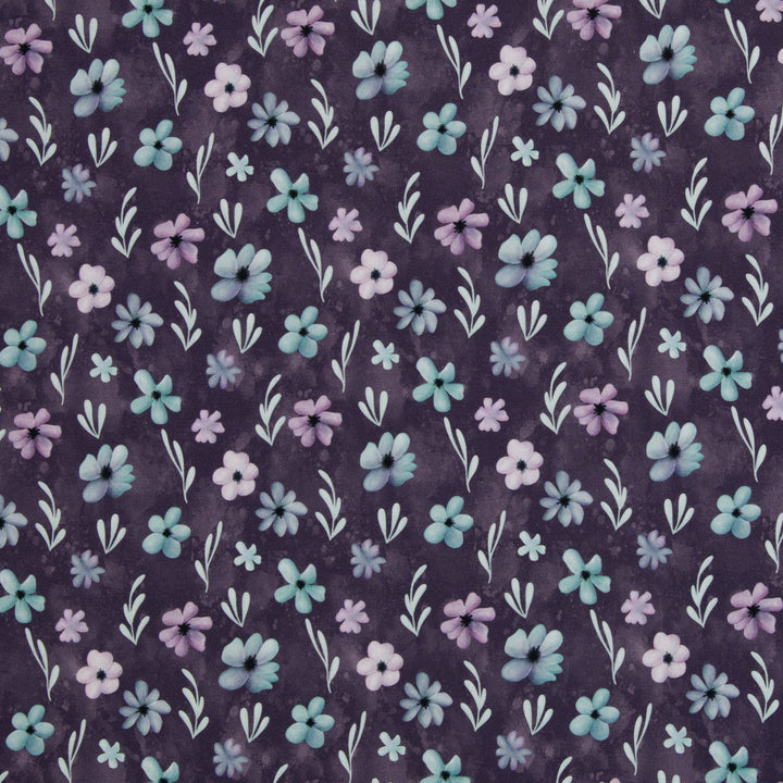 Modal Jersey „Velvet Bloom – Lila“