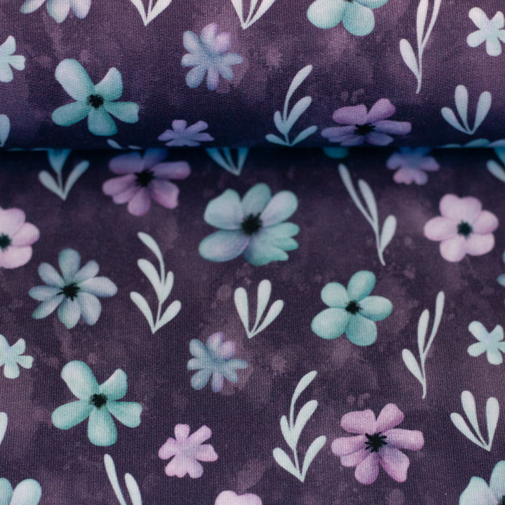 Modal Jersey „Velvet Bloom – Lila“