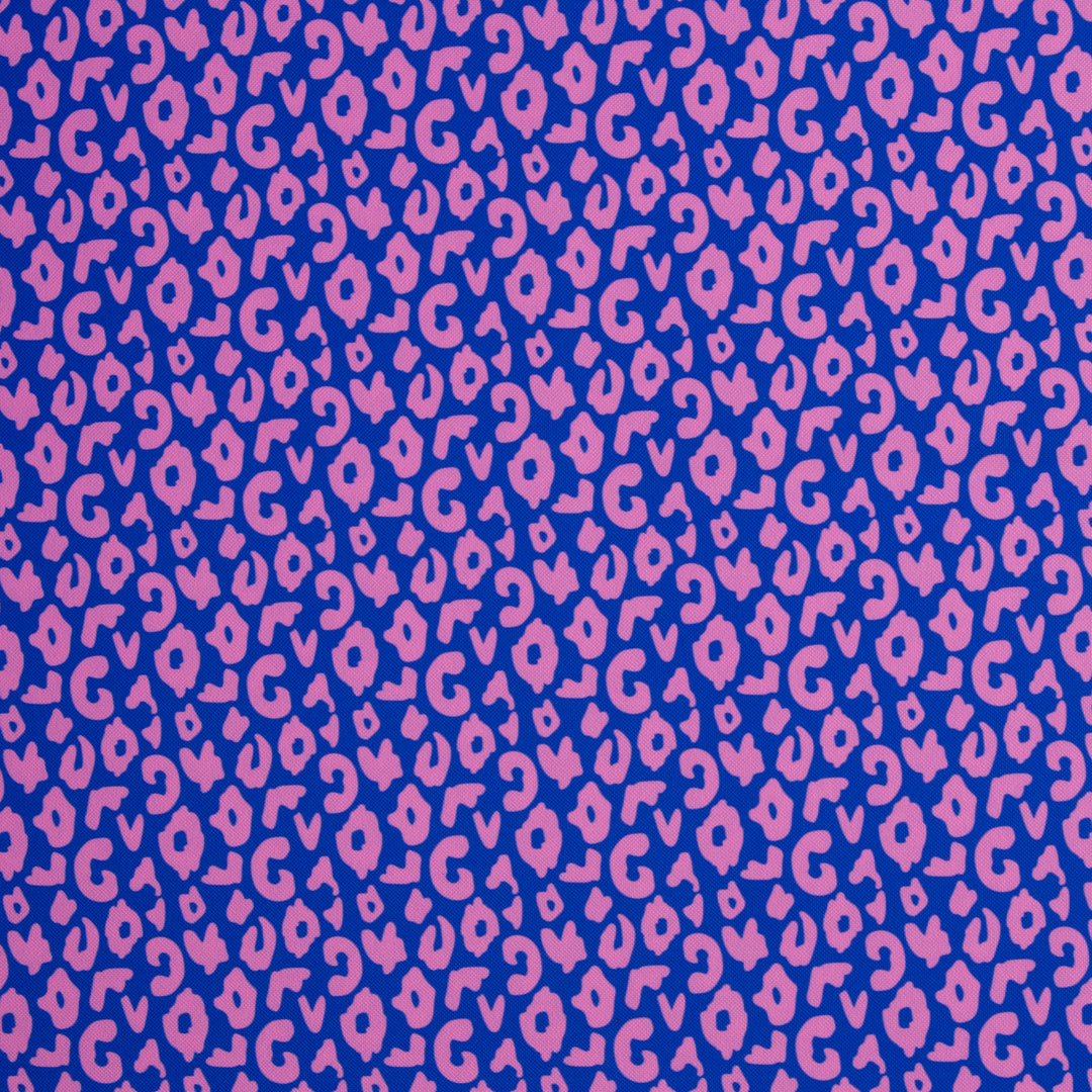 Oxfordgewebe "Colourful Leo – Blau/Rosa" | Cherry Picking