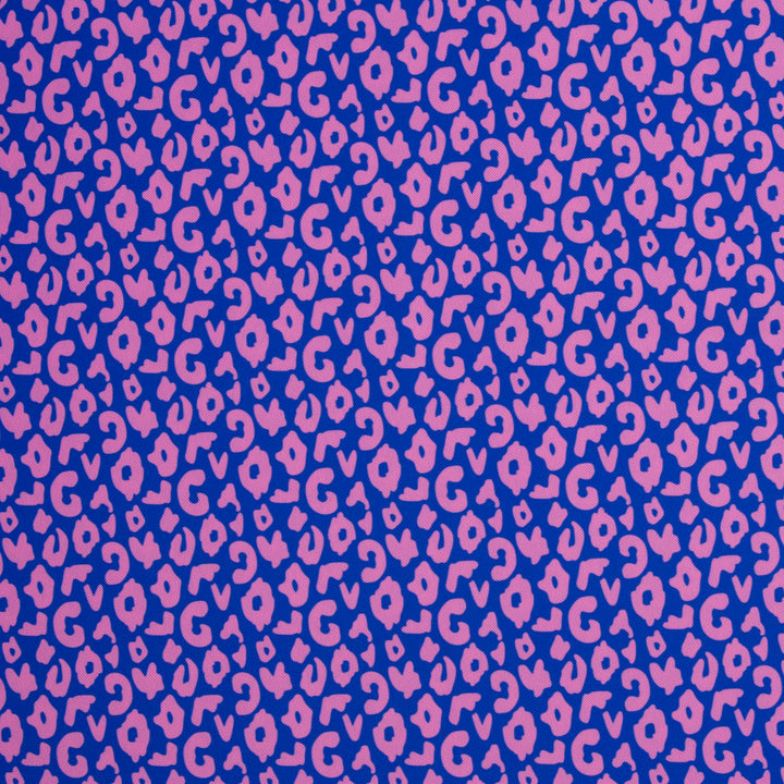 Oxfordgewebe "Colourful Leo – Blau/Rosa" | Cherry Picking