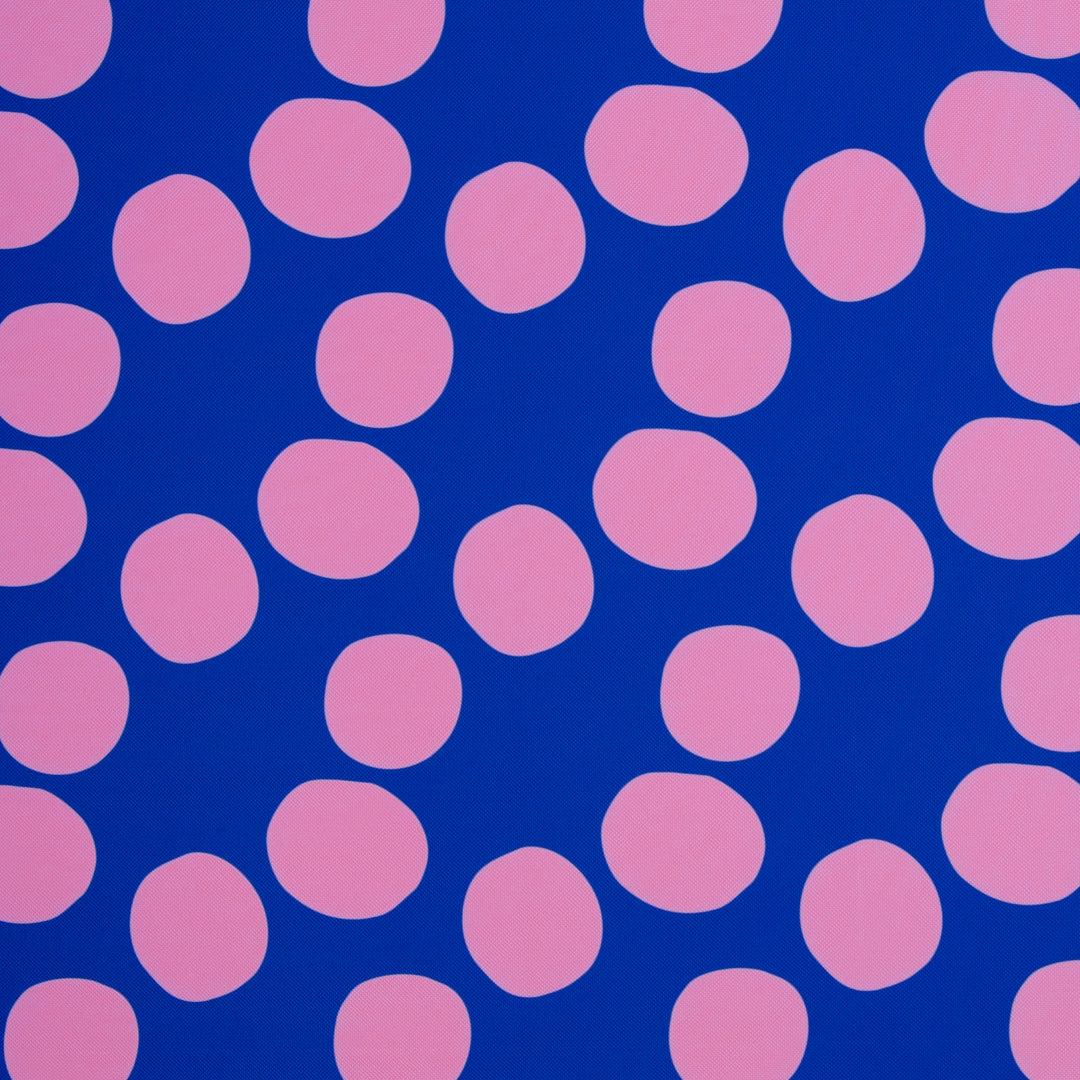 Oxfordgewebe "Colourful Dots – Blau/Rosa" | Cherry Picking