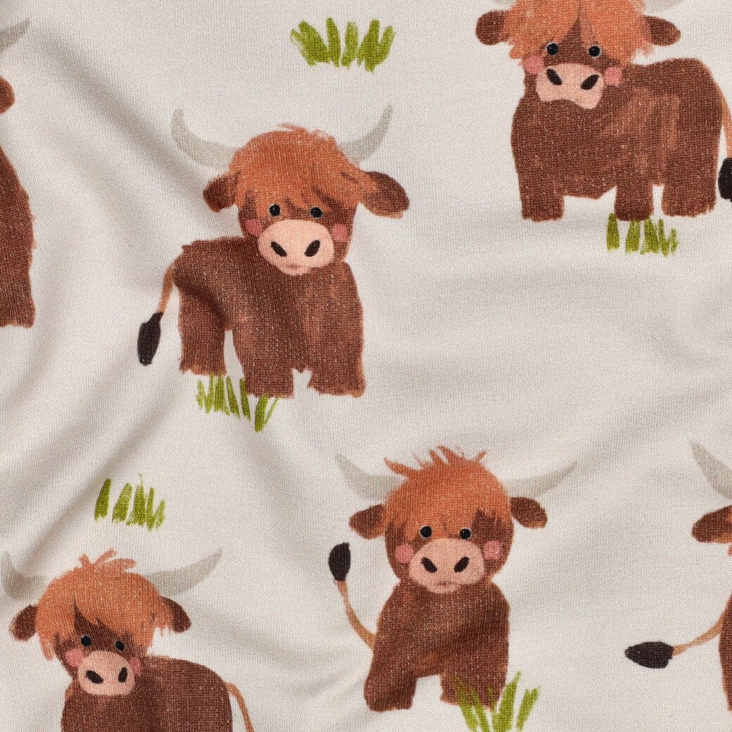 Wintersweat „Highland Kuh“ – Kuscheliger Sweatstoff mit Kühen Fadenwunsch 