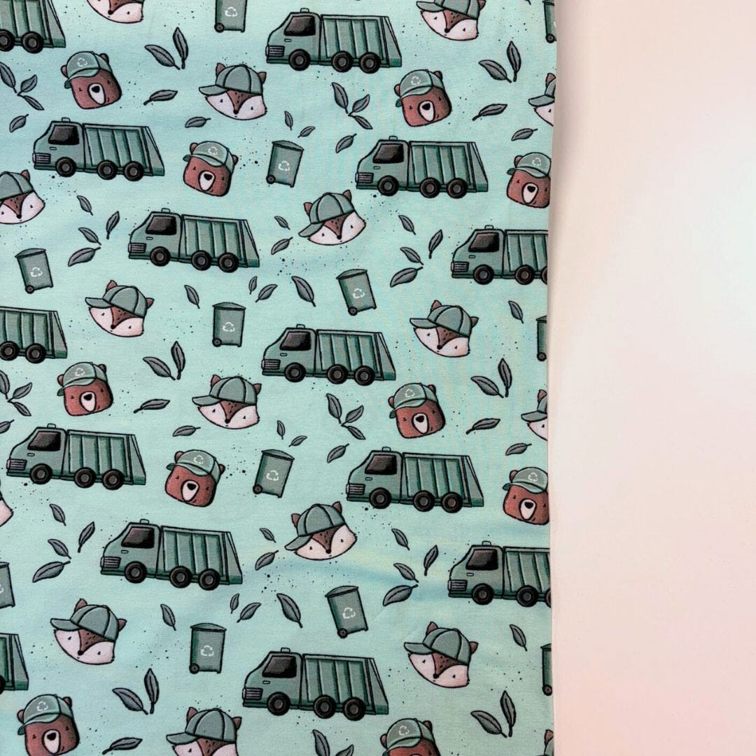 "Müllauto Freunde Mint" fadenwunsch 