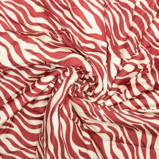 Steppstoff Zebra – Rostrot & Creme Fadenwunsch 