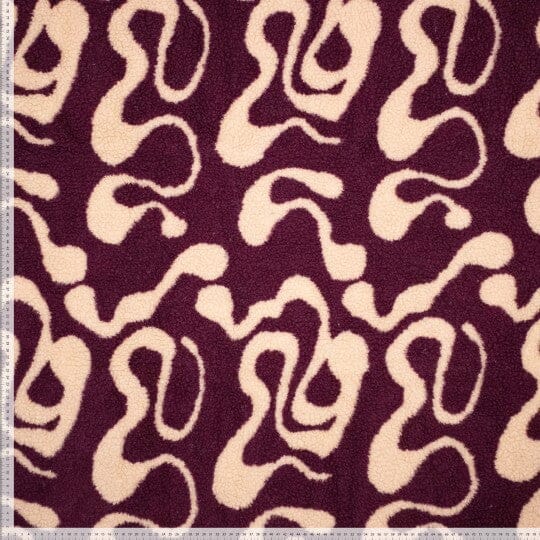 Teddy Jacquard „Waves“ – Natur & Beere Fadenwunsch 