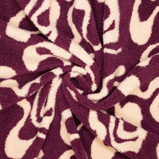 Teddy Jacquard „Waves“ – Natur & Beere Fadenwunsch 