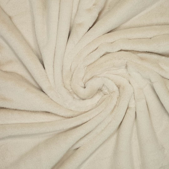 Kuschelfell Natur – Plüschstoff Creme