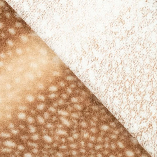 Kuschelfell Bambi – Plüschstoff Braun Beige