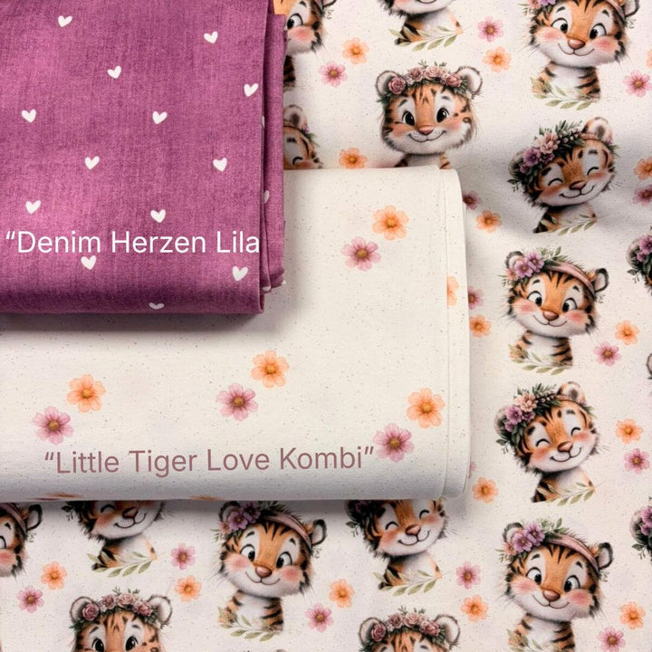 "Denim Herzen Lila" fadenwunsch 