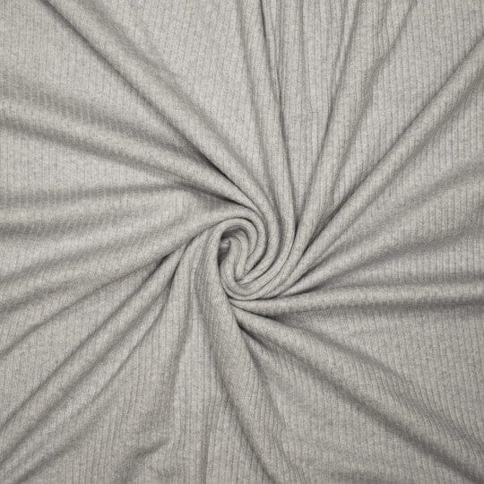 Strickstoff Streifen - Mittelgrau Swafing 