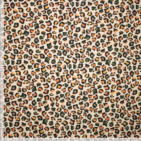 Cotton Canvas Leoprint - Multicolor Natur Fadenwunsch 