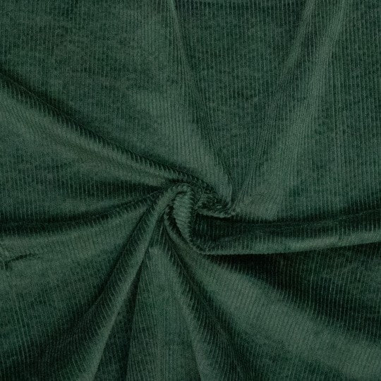 Feincord Stretch Uni - Tannengrün