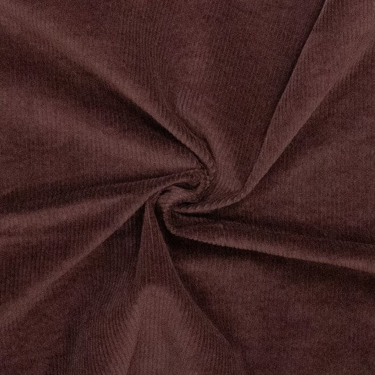 Feincord Stretch Uni - Red Mahogany