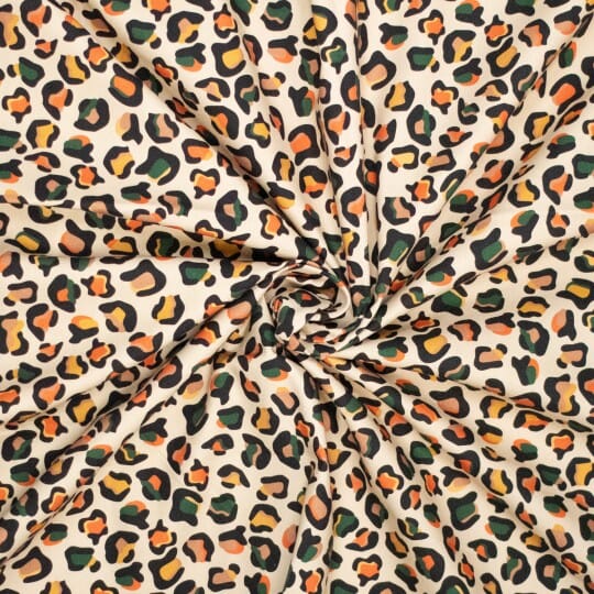 Cotton Canvas Leoprint - Multicolor Natur Fadenwunsch 
