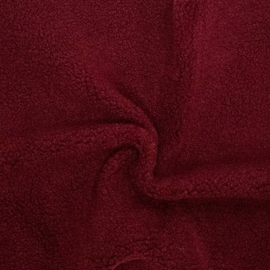 Soft Teddy Fleece – Burgundy