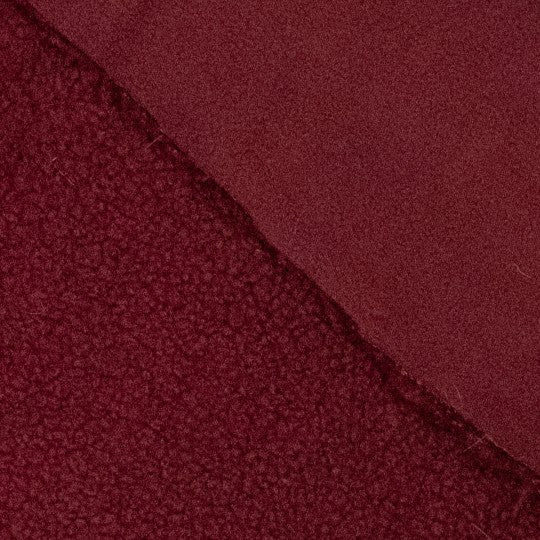 Soft Teddy Fleece – Burgundy