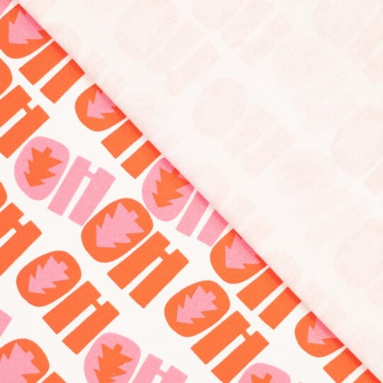 Christmas Canvas Ho Ho Ho - Pink Orange Fadenwunsch 