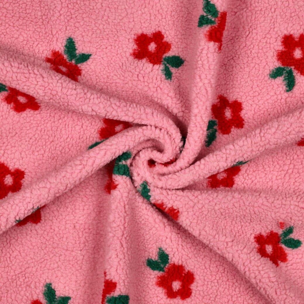 Teddy Jacquard Blumen Rosa | Poppy Kollektion Poppy 