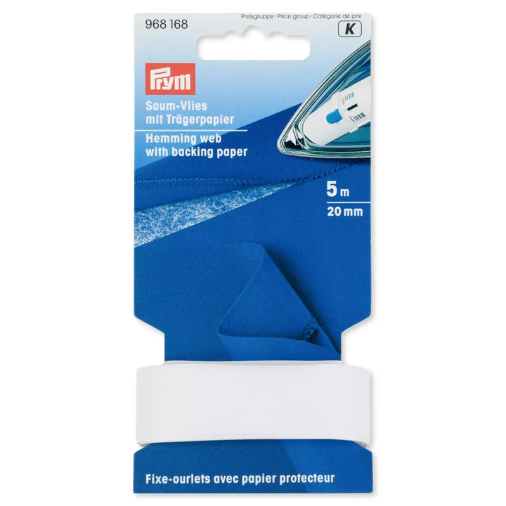 Prym Saum-Vlies mit Trägerpapier 20 mm –| 5 m Fadenwunsch 