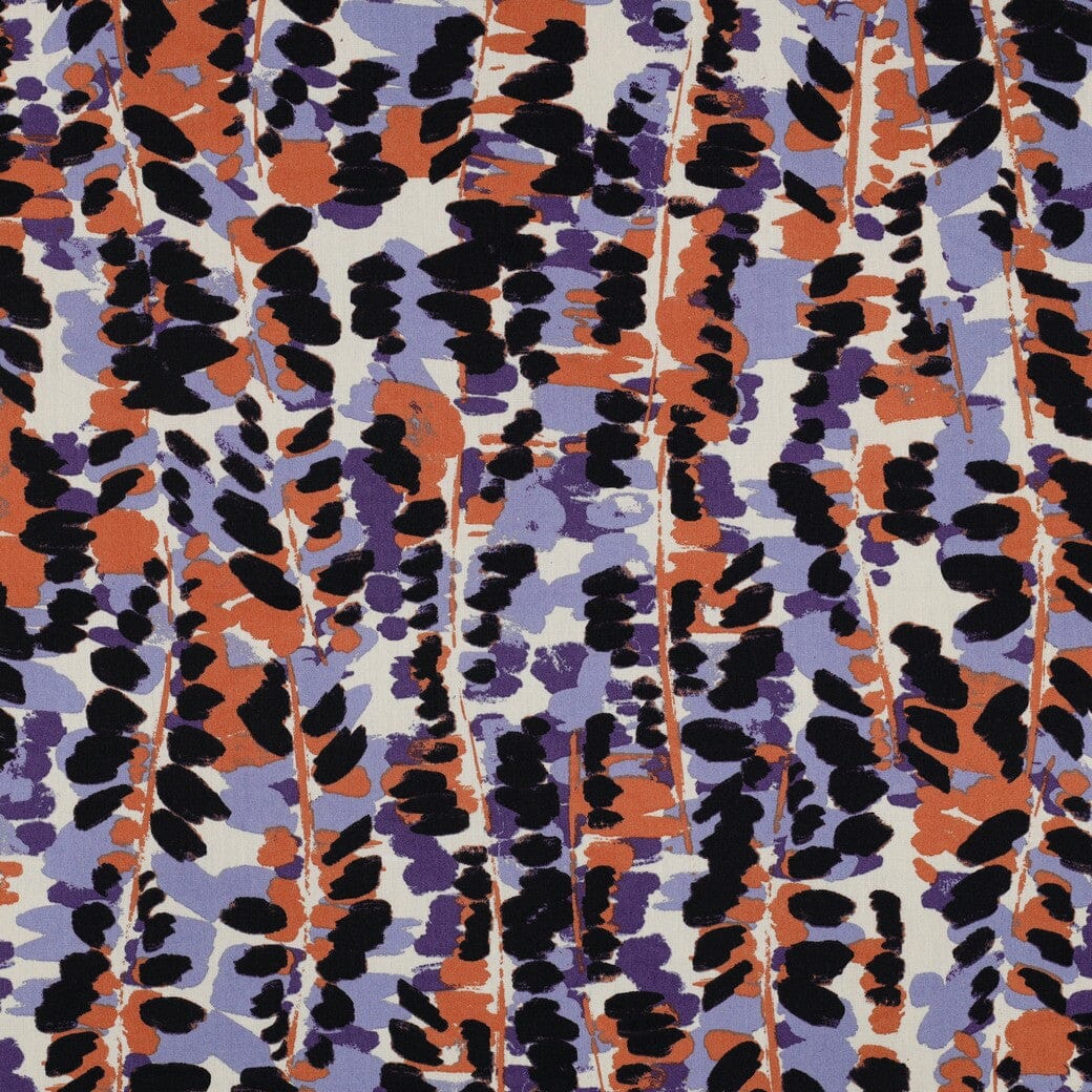 Baumwoll Viskose – Abstract Lila/Violett Poppy 