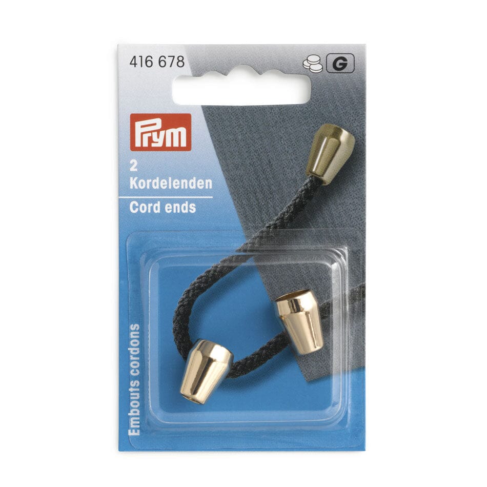 Prym Kordelenden Metall | 2 Stück | New Gold Fadenwunsch 