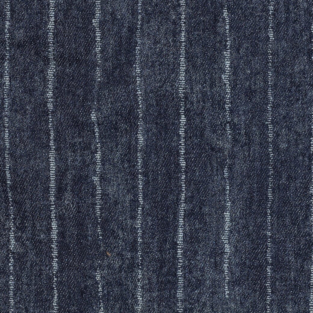 Denim Streifen Indigo – Jeansstoff mit feinen Nadelstreifen Poppy 