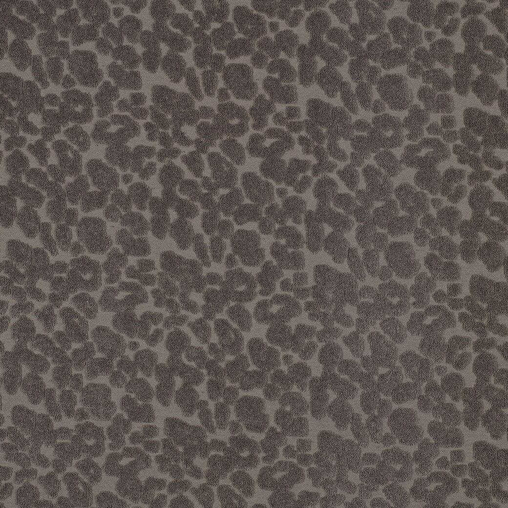 Frottee Stoff mit Leo Print – Taupe | Baumwolle Fadenwunsch 
