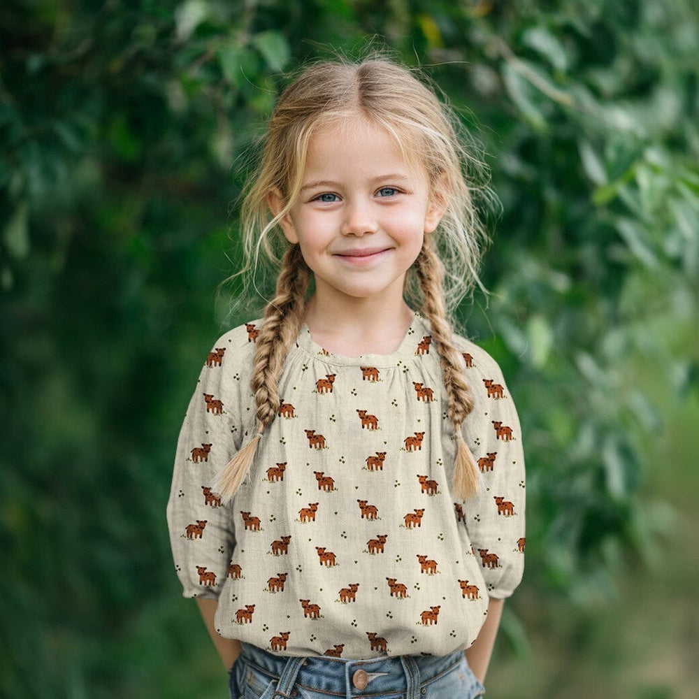 Bio Musselin Mini Kühe Natural Fadenwunsch 