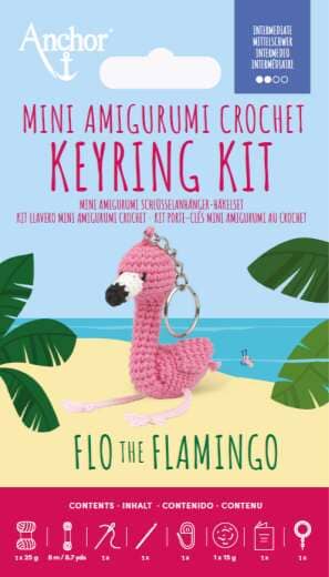 Anchor| Mini Amigurumi Häkelset | Flo der Flamingo Fadenwunsch 