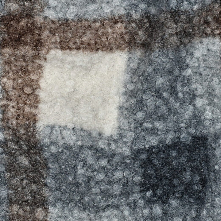 Bouclé Karo Blau – Weicher Karostoff in Bouclé-Optik Poppy 