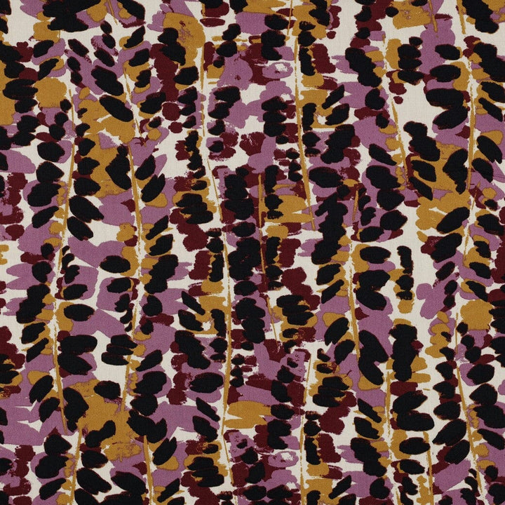 Baumwolle Viskose - Abstract Bordeauxrot Poppy 