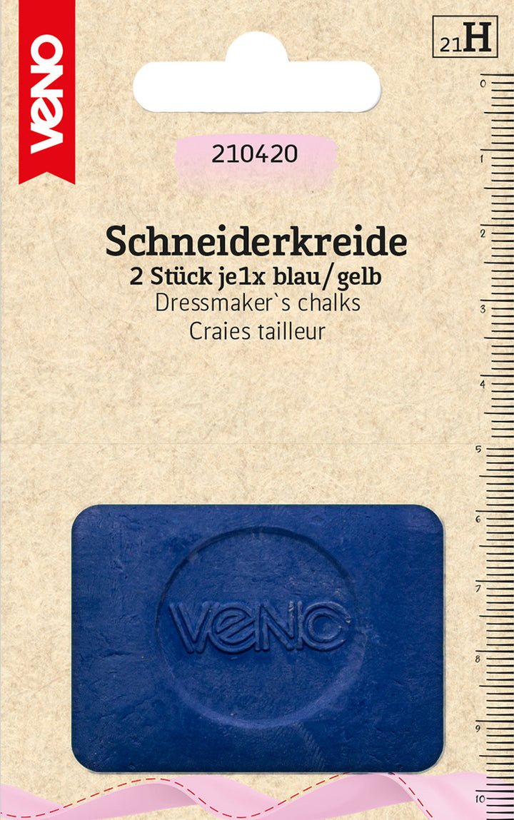 Schneiderkreide im 2er-Set | Blau & Gelb
