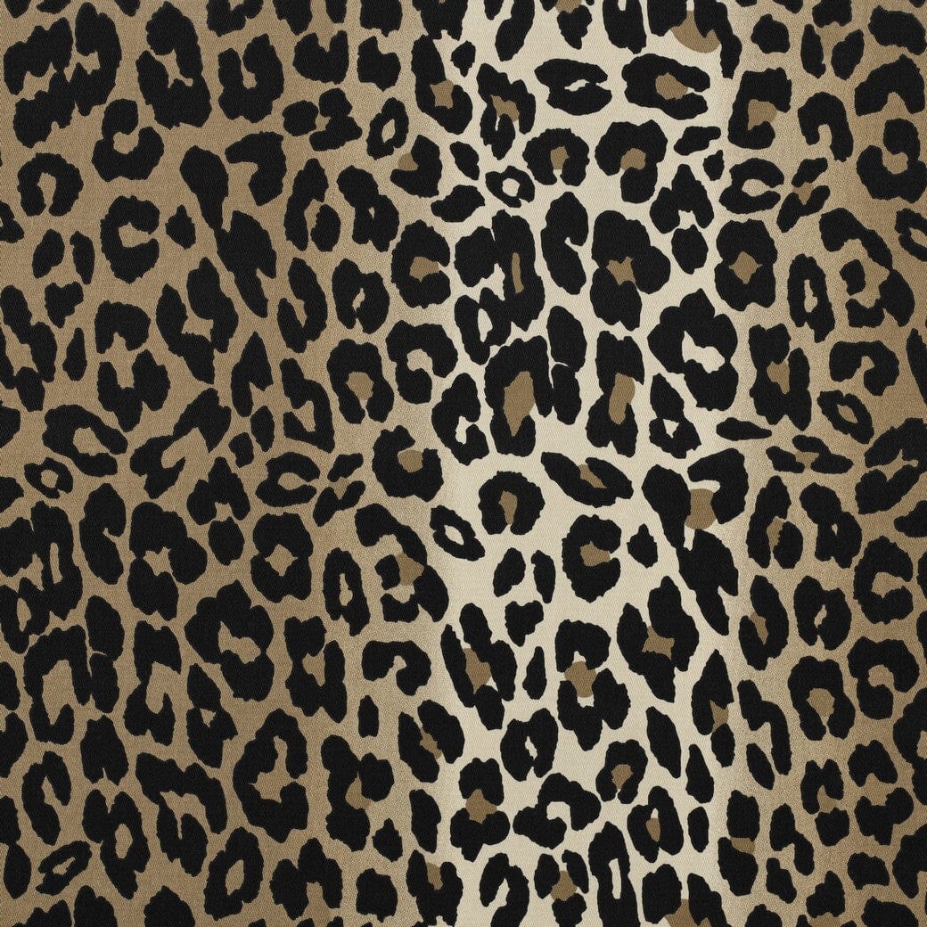 Baumwoll Twill Stretch – Leoprint Braun Poppy 