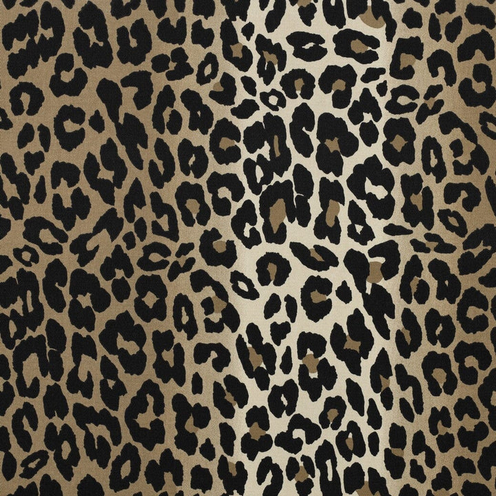 Baumwoll Twill Stretch – Leoprint Braun Poppy 