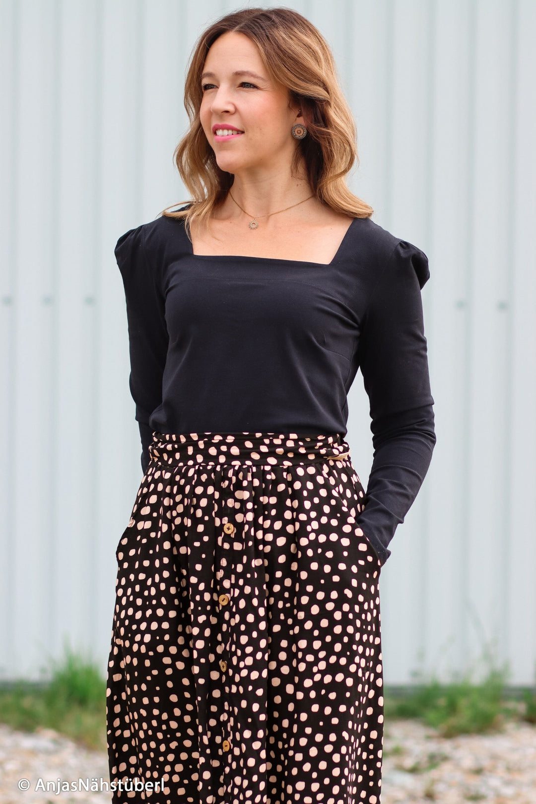 Viskose | Soft Dots | Schwarz Swafing 