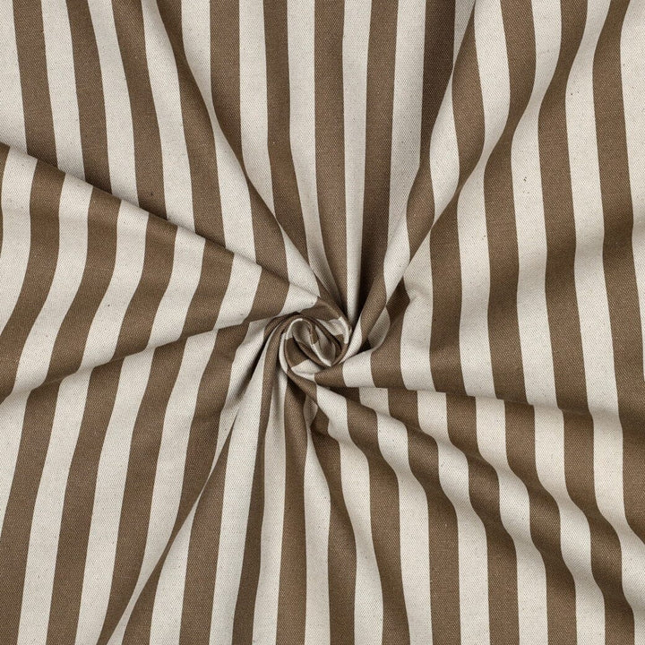 Beschichteter Canvas „Country Stripes“ | Taupe