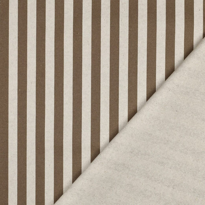 Beschichteter Canvas „Country Stripes“ | Taupe