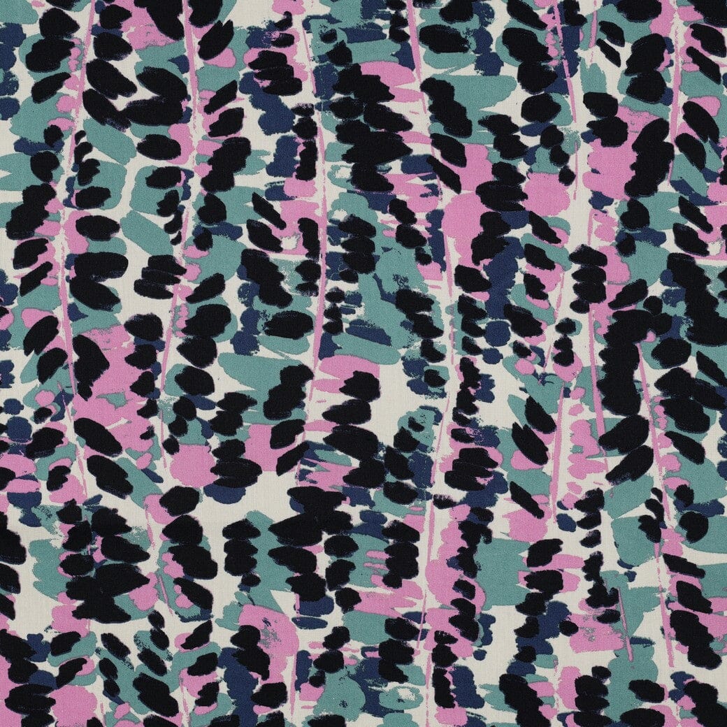 Baumwoll Viskose – Abstract Grün Poppy 