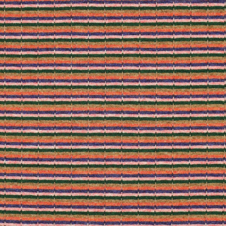 Strick Jacquard Streifen Mehrfarbig – Weicher Strickstoff mit Wollanteil Poppy 