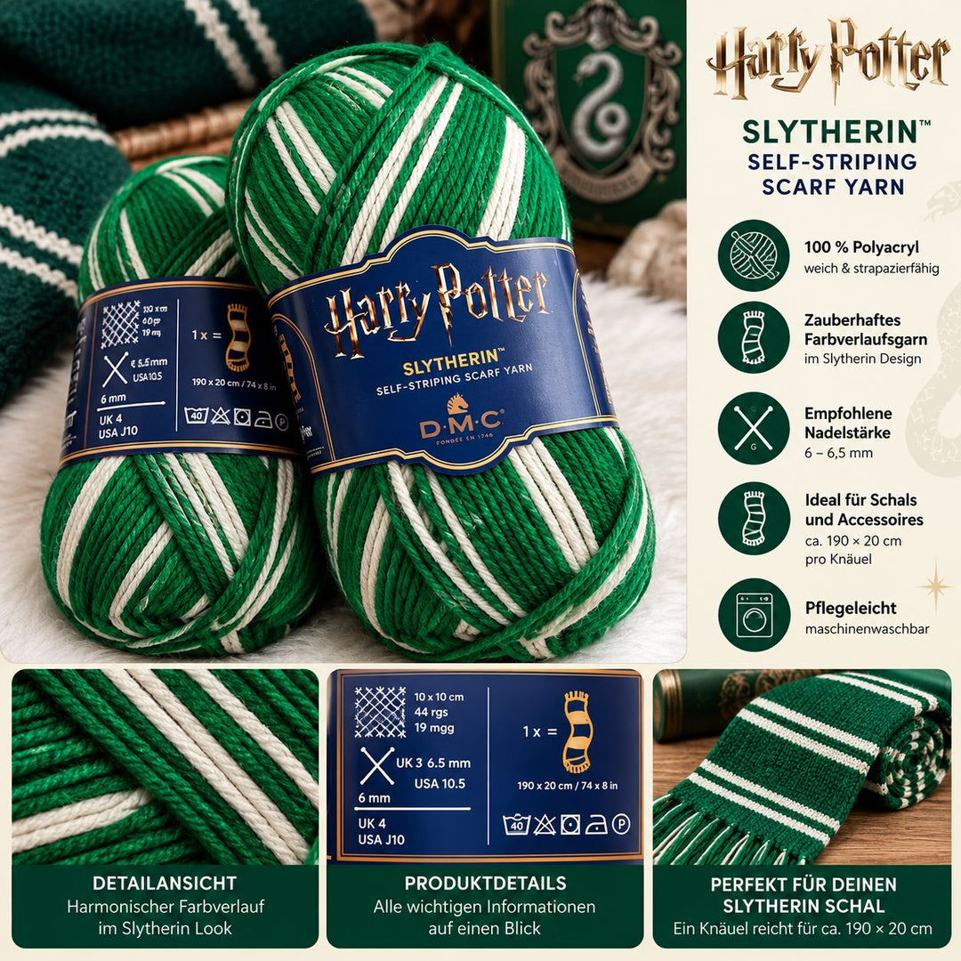 Harry Potter | DMC | Slytherin | Wolle Fadenwunsch 
