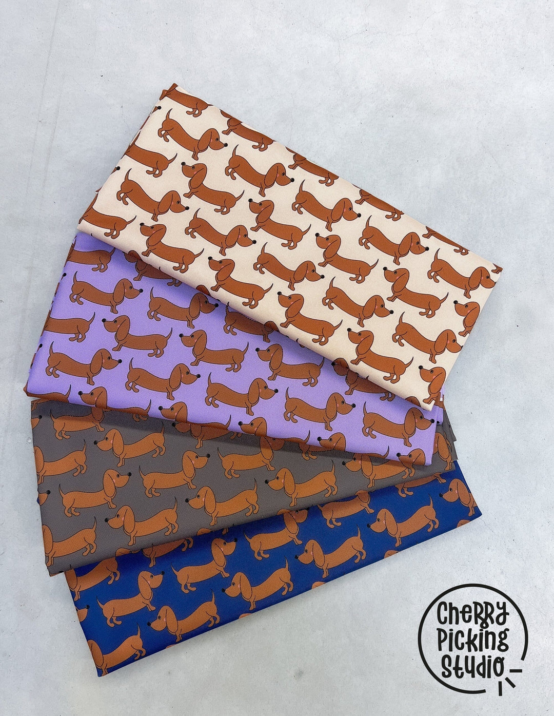 Oxfordgewebe wasserabweisend - Dackel Flieder | Cherry Picking Fadenwunsch 